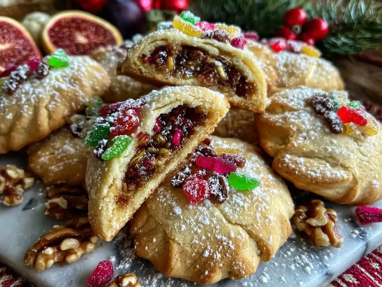 Sicilian fig cookies preparation steps