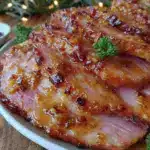 slow cooker honey garlic ham - featured image