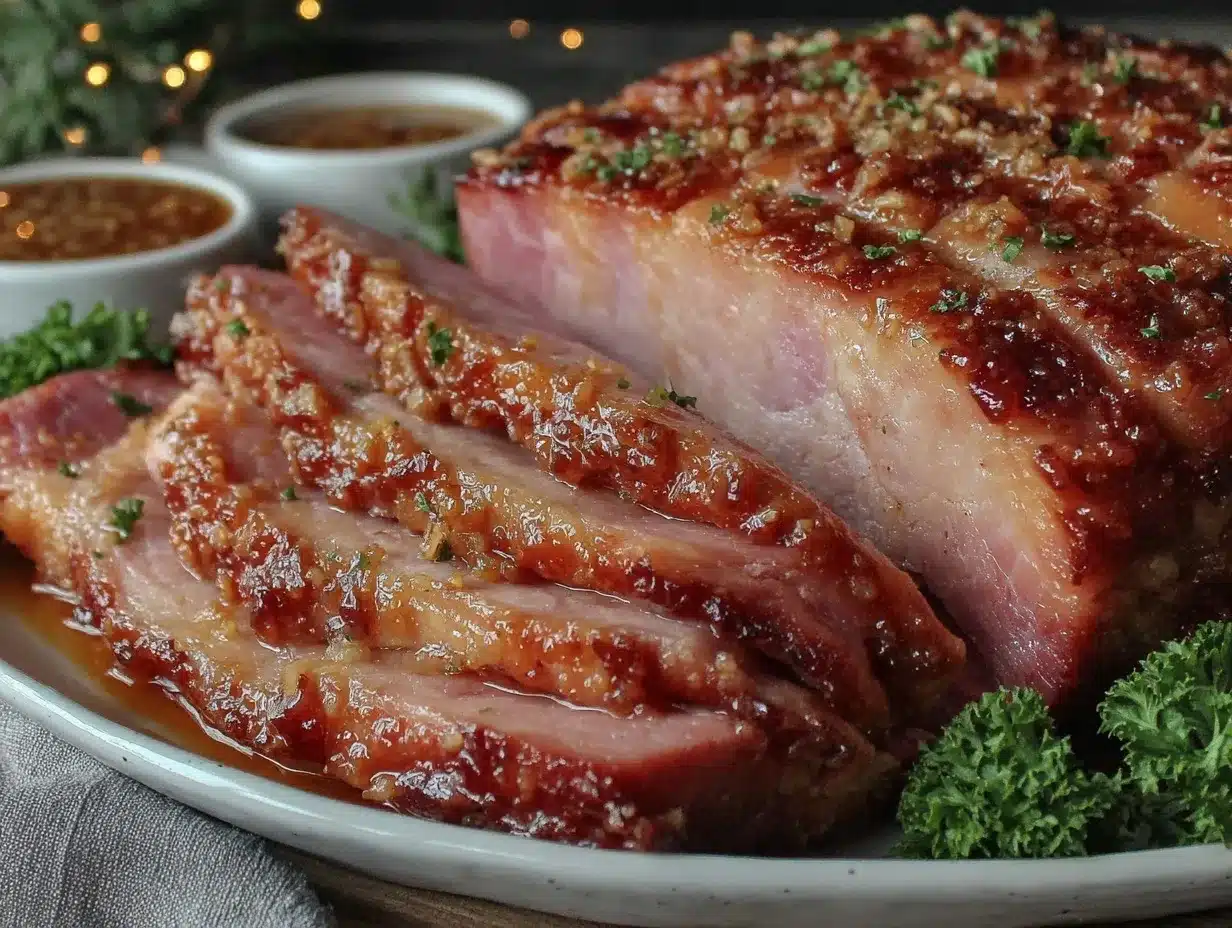 slow cooker honey garlic ham preparation steps