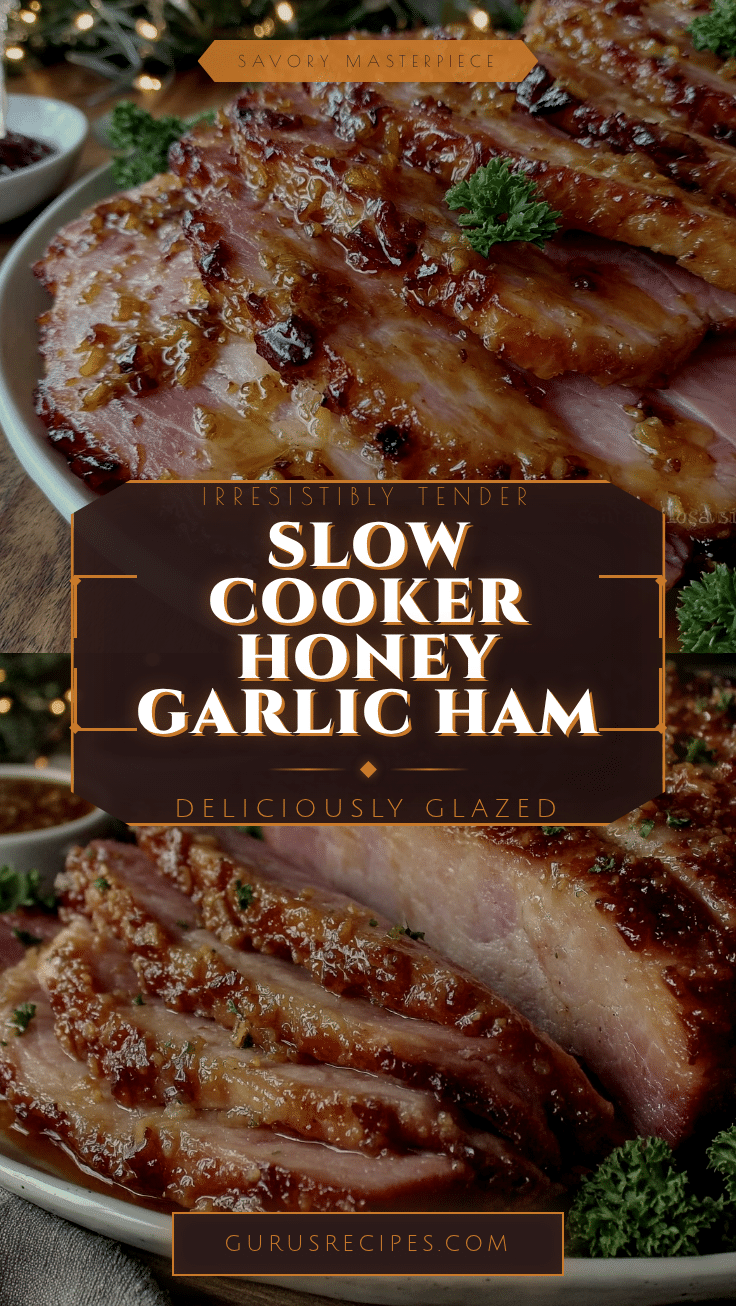 slow cooker honey garlic ham recipe