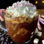 spiked peppermint mocha hot chocolate - featured image