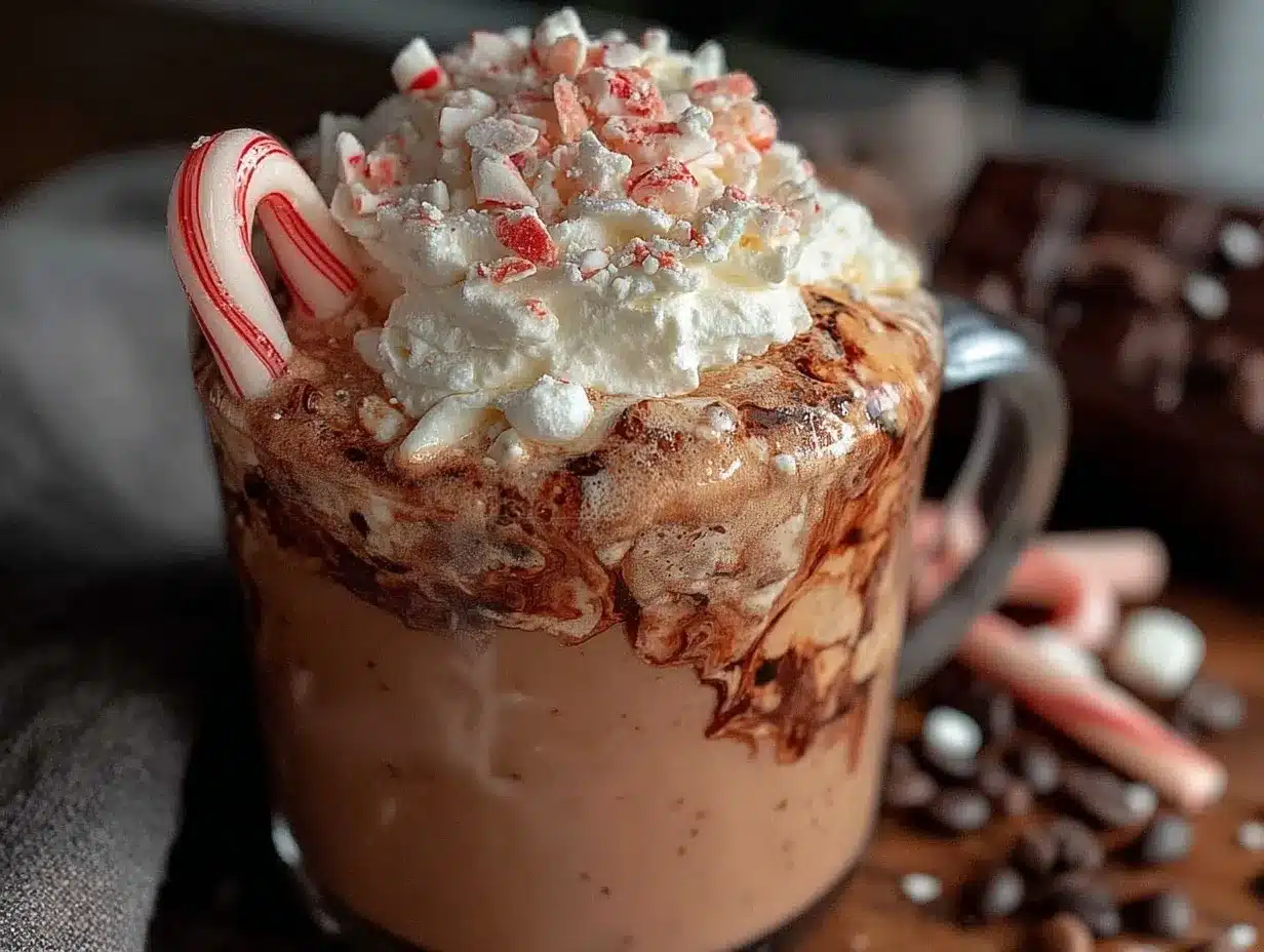 spiked peppermint mocha hot chocolate preparation steps