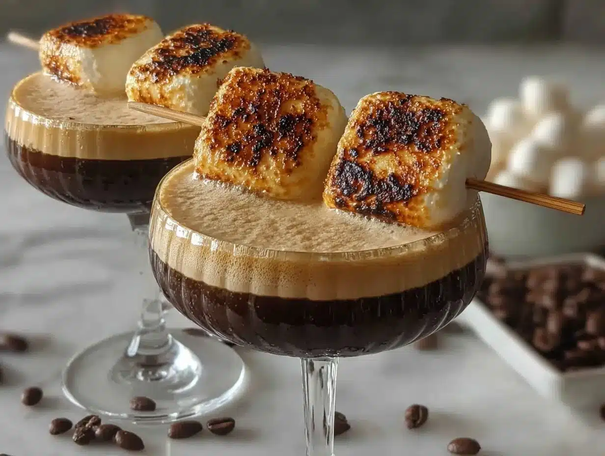 toasted marshmallow espresso martini preparation steps