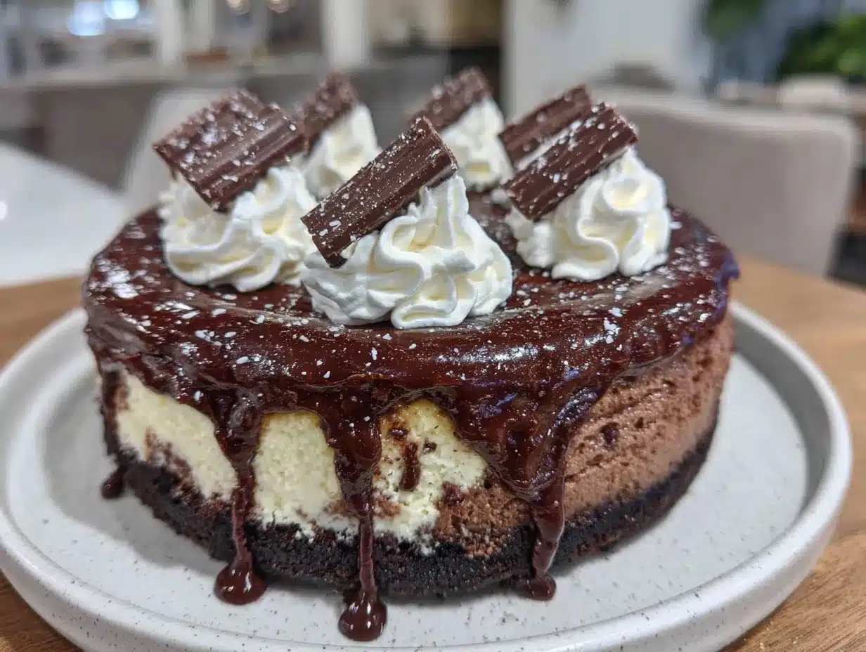 triple chocolate brownie cheesecake preparation steps