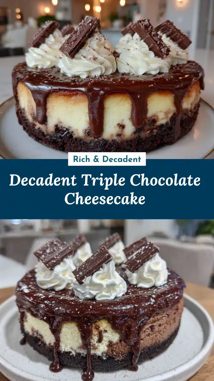 triple chocolate brownie cheesecake recipe