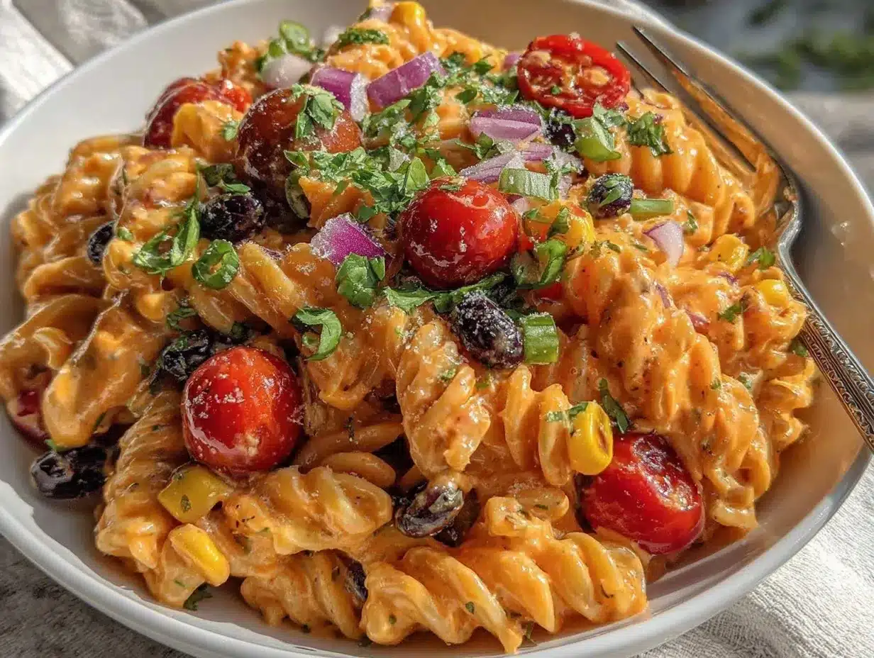 vegan southwest pasta salad preparation steps