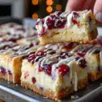 white chocolate cranberry bars - featured image