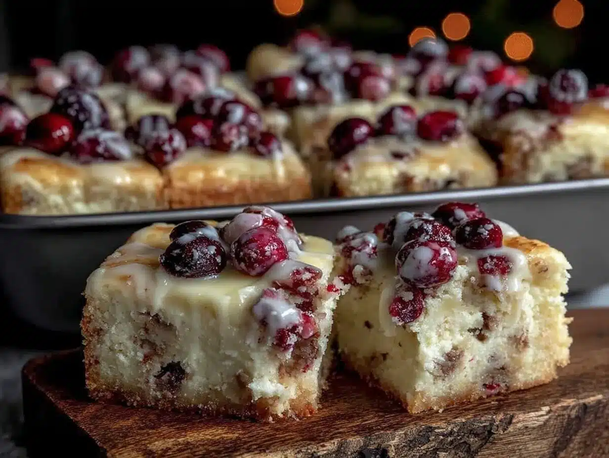 white chocolate cranberry bars preparation steps