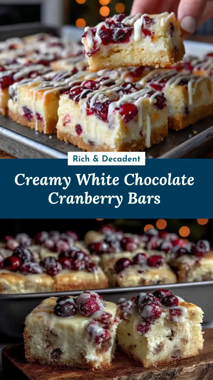 white chocolate cranberry bars recipe
