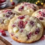white chocolate cranberry cookies - featured image