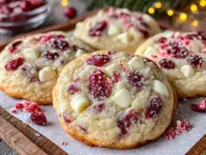 white chocolate cranberry cookies - featured image