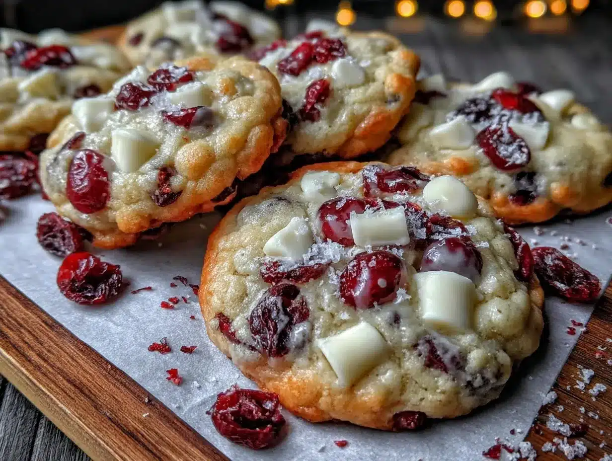 white chocolate cranberry cookies preparation steps