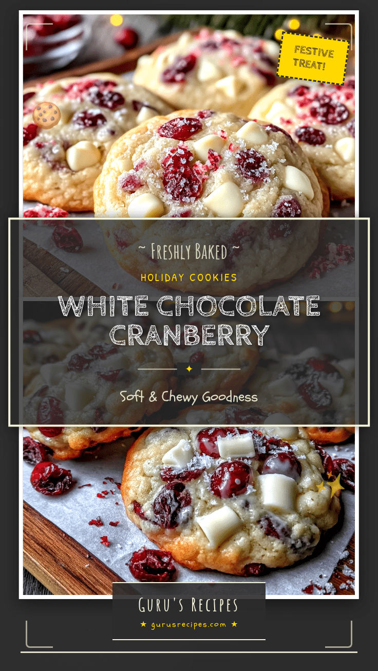 white chocolate cranberry cookies recipe