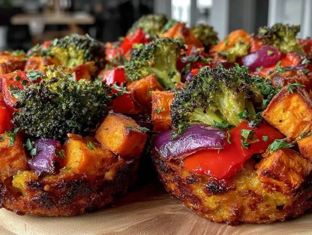 air fryer veggie medley cups - featured image