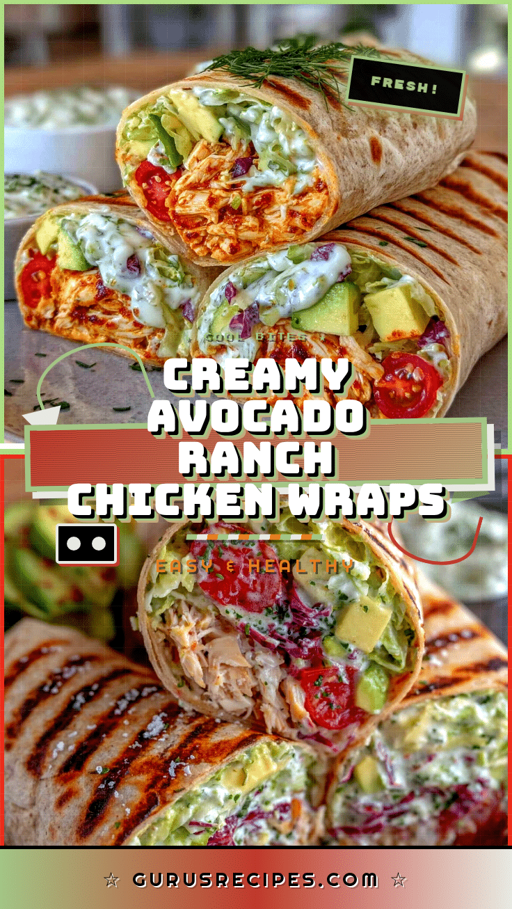 avocado ranch chicken wraps recipe