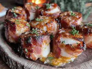 bacon-wrapped scallops - featured image