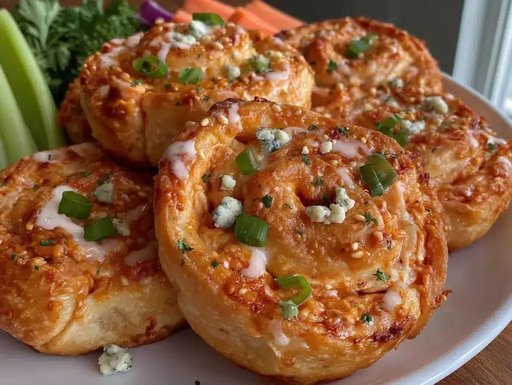 Buffalo chicken dip pinwheels - featured image