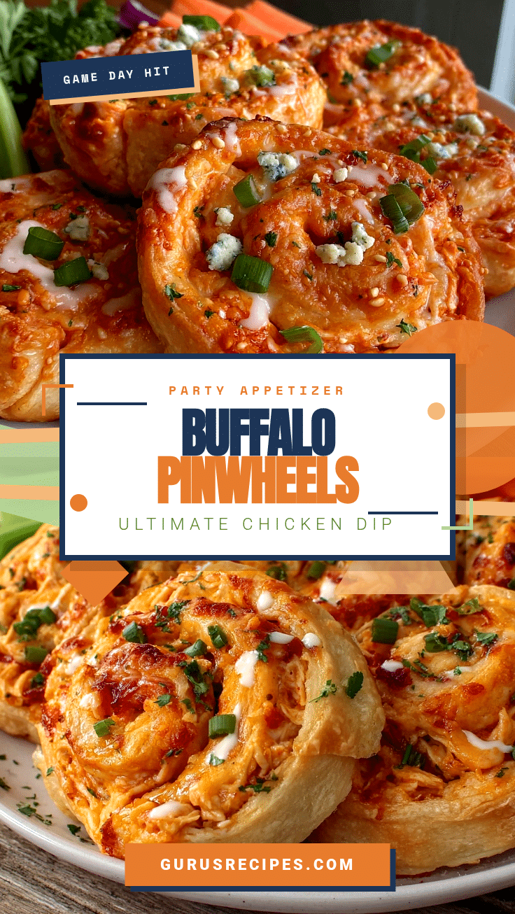 Buffalo chicken dip pinwheels recipe