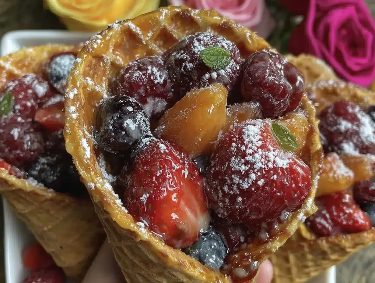 Champagne Fruit Cones preparation steps