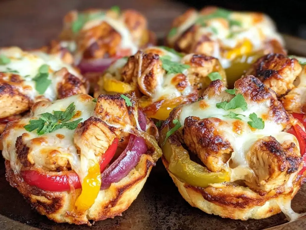 Cheesy Chicken Fajita Pizza Bites - featured image