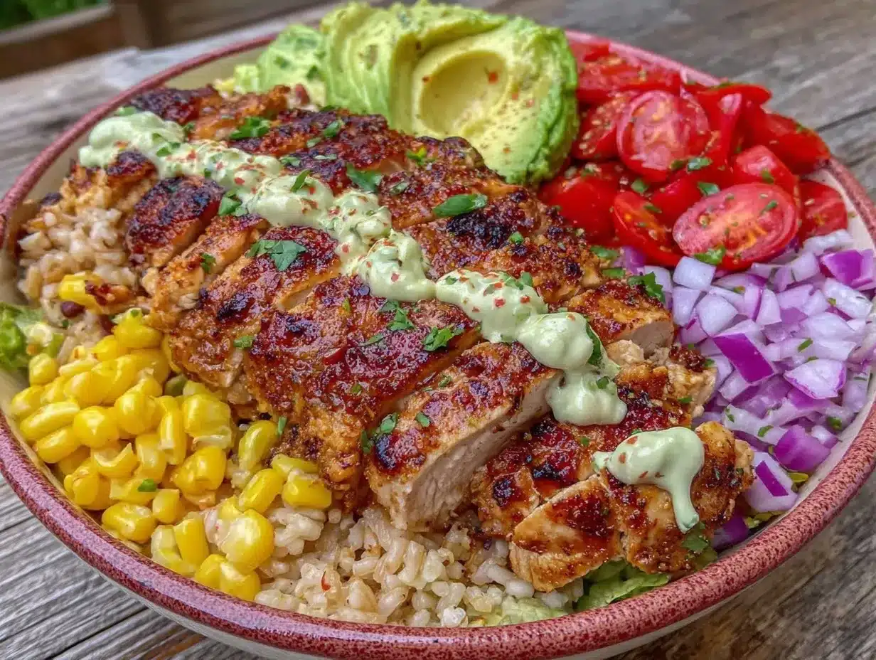 chicken taco bowls preparation steps