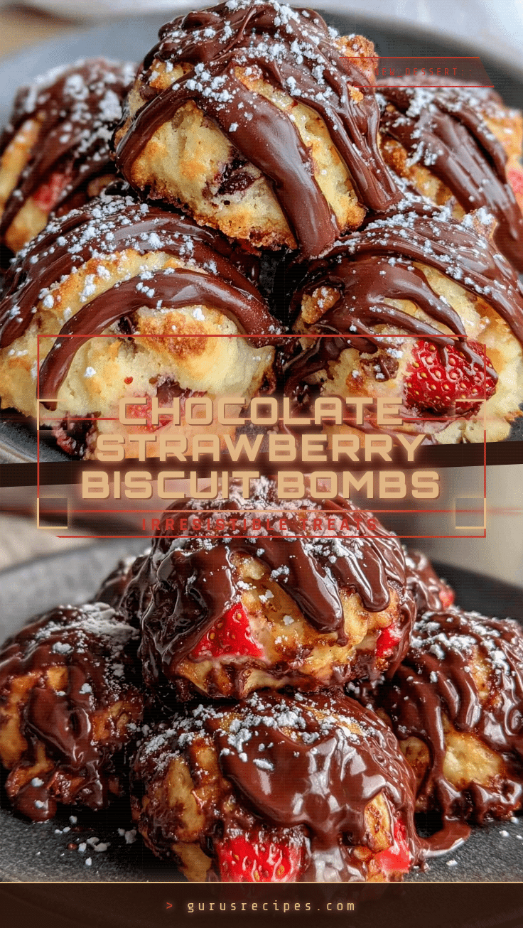 Chocolate-Covered Strawberry Biscuit Bombs recipe