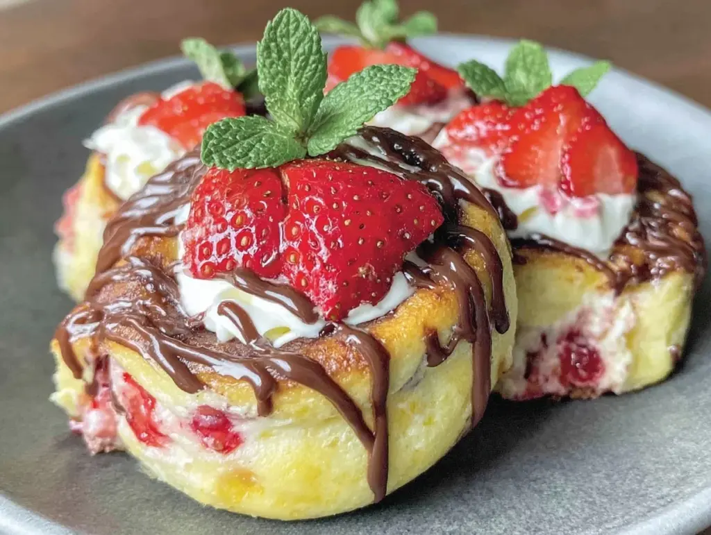 Chocolate-Covered Strawberry Cream Cheese Rolls - featured image
