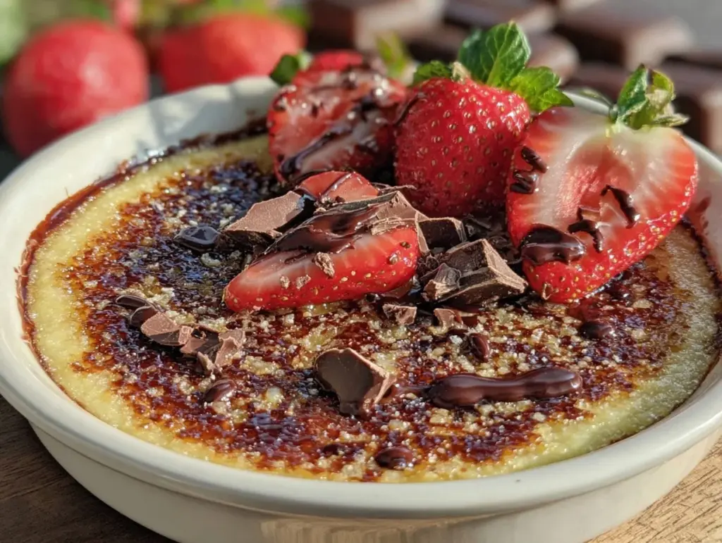 Chocolate-Covered Strawberry Crème Brûlée - featured image