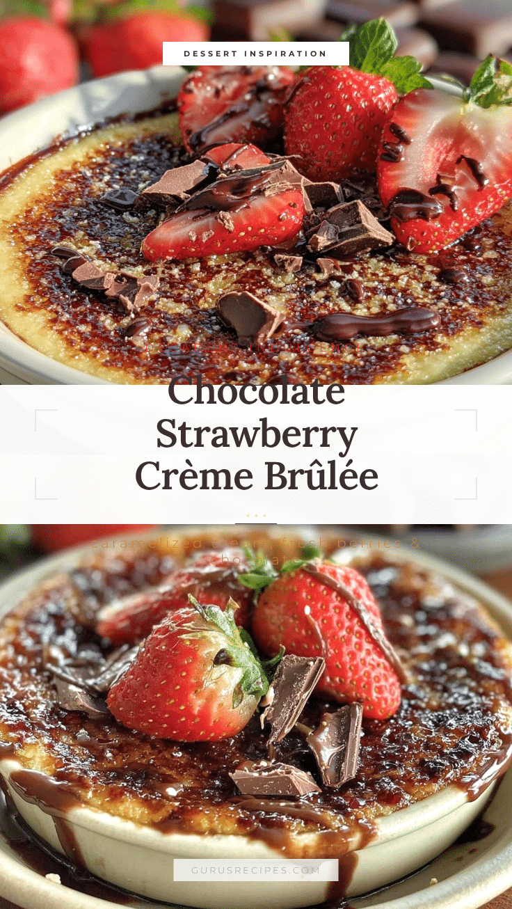 Chocolate-Covered Strawberry Crème Brûlée recipe