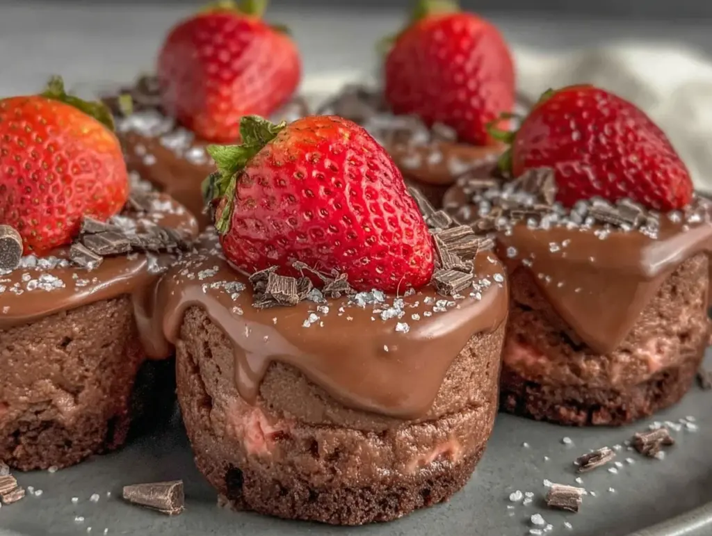 chocolate-covered strawberry mini mousse cakes - featured image