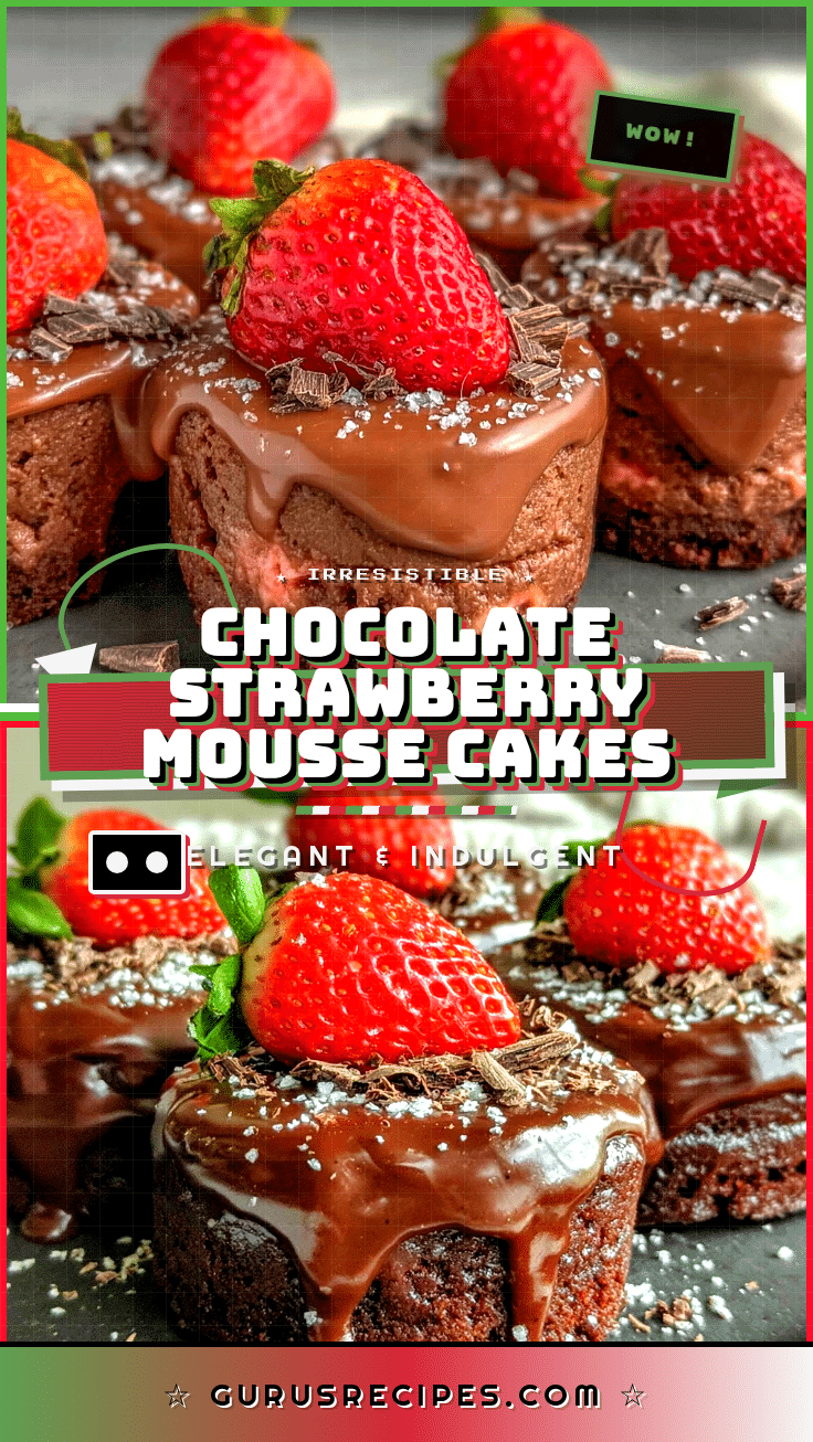 chocolate-covered strawberry mini mousse cakes recipe