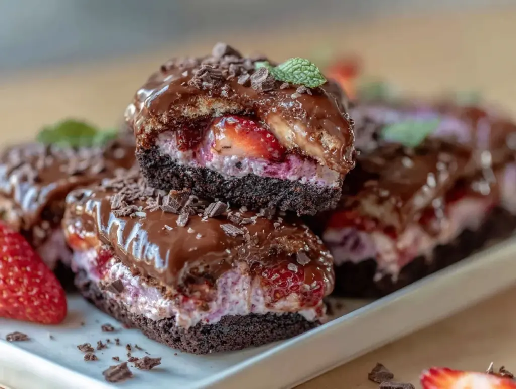 Chocolate-Covered Strawberry Oreo Bars - featured image