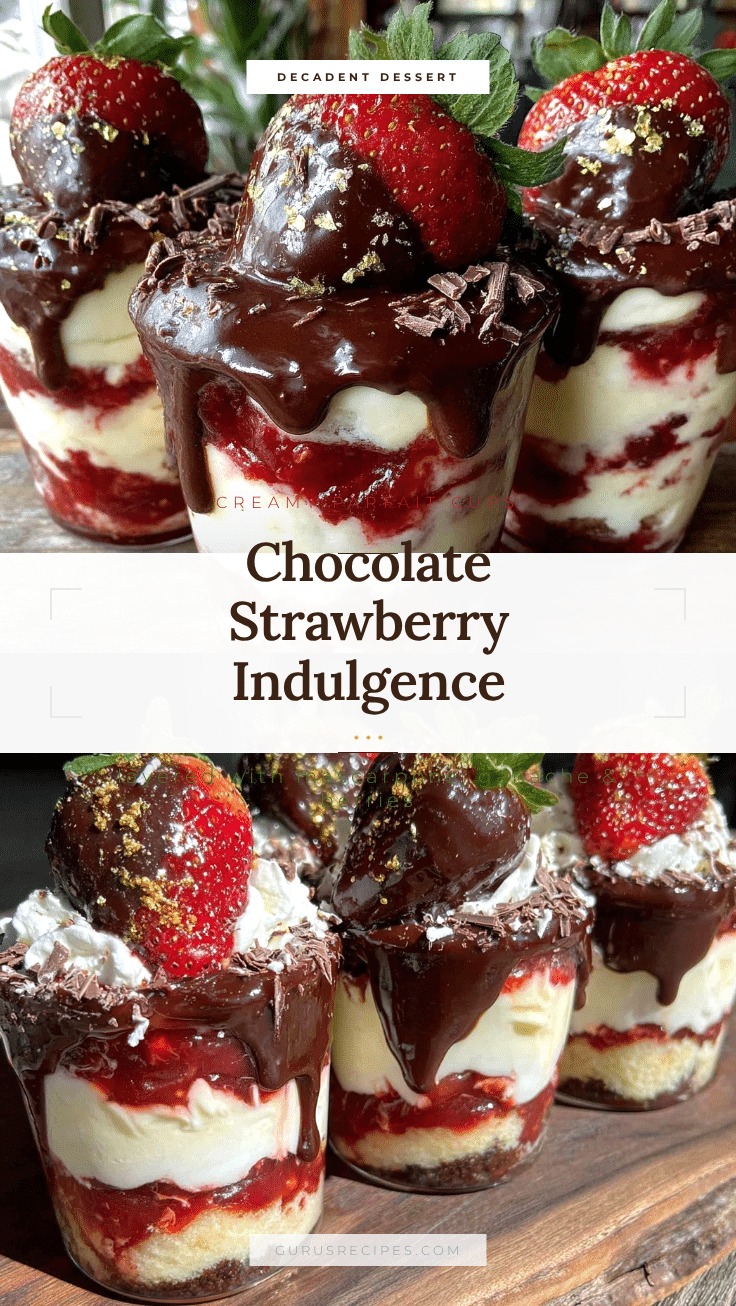 Chocolate-Covered Strawberry Parfait Cups recipe