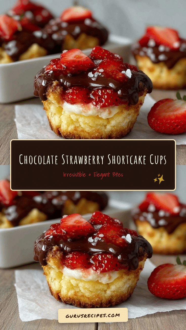 chocolate-covered strawberry shortcake cups recipe