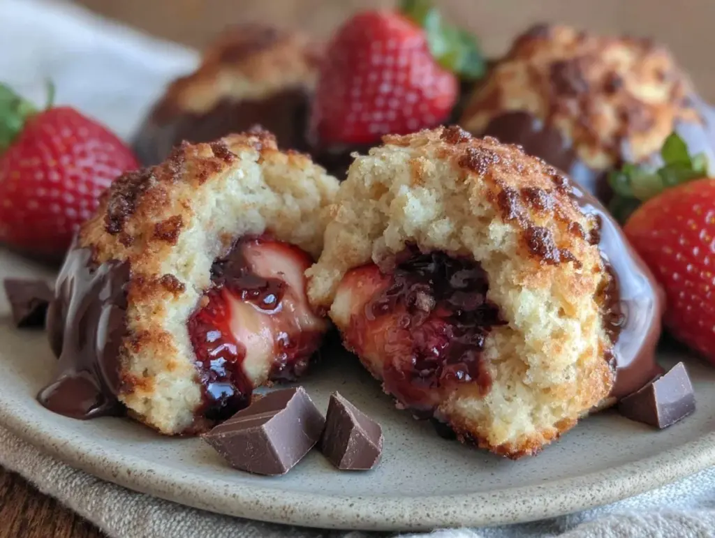 Chocolate-Covered Strawberry Stuffed Scones - featured image