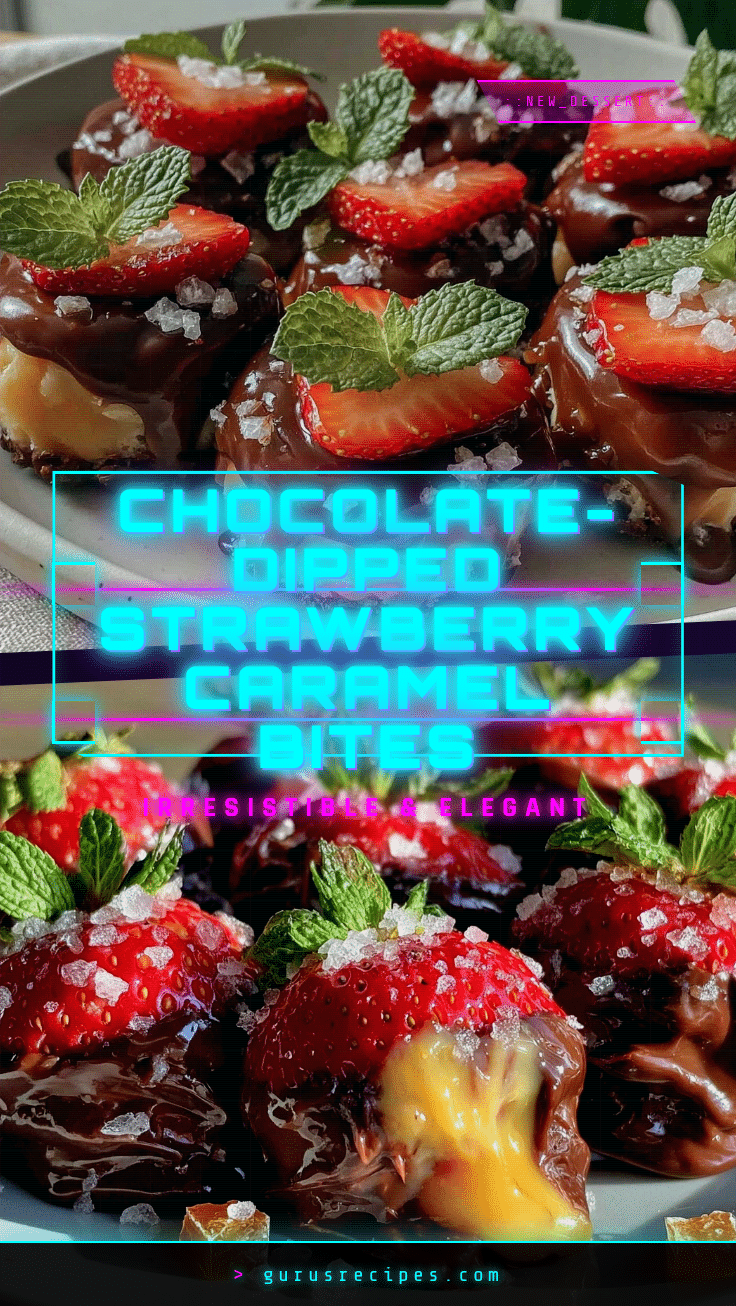Chocolate-Dipped Strawberry Caramel Bites recipe