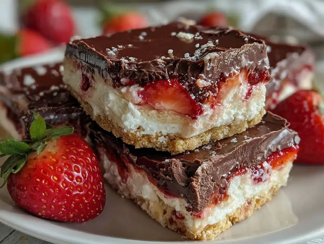 chocolate-dipped strawberry icebox bars preparation steps