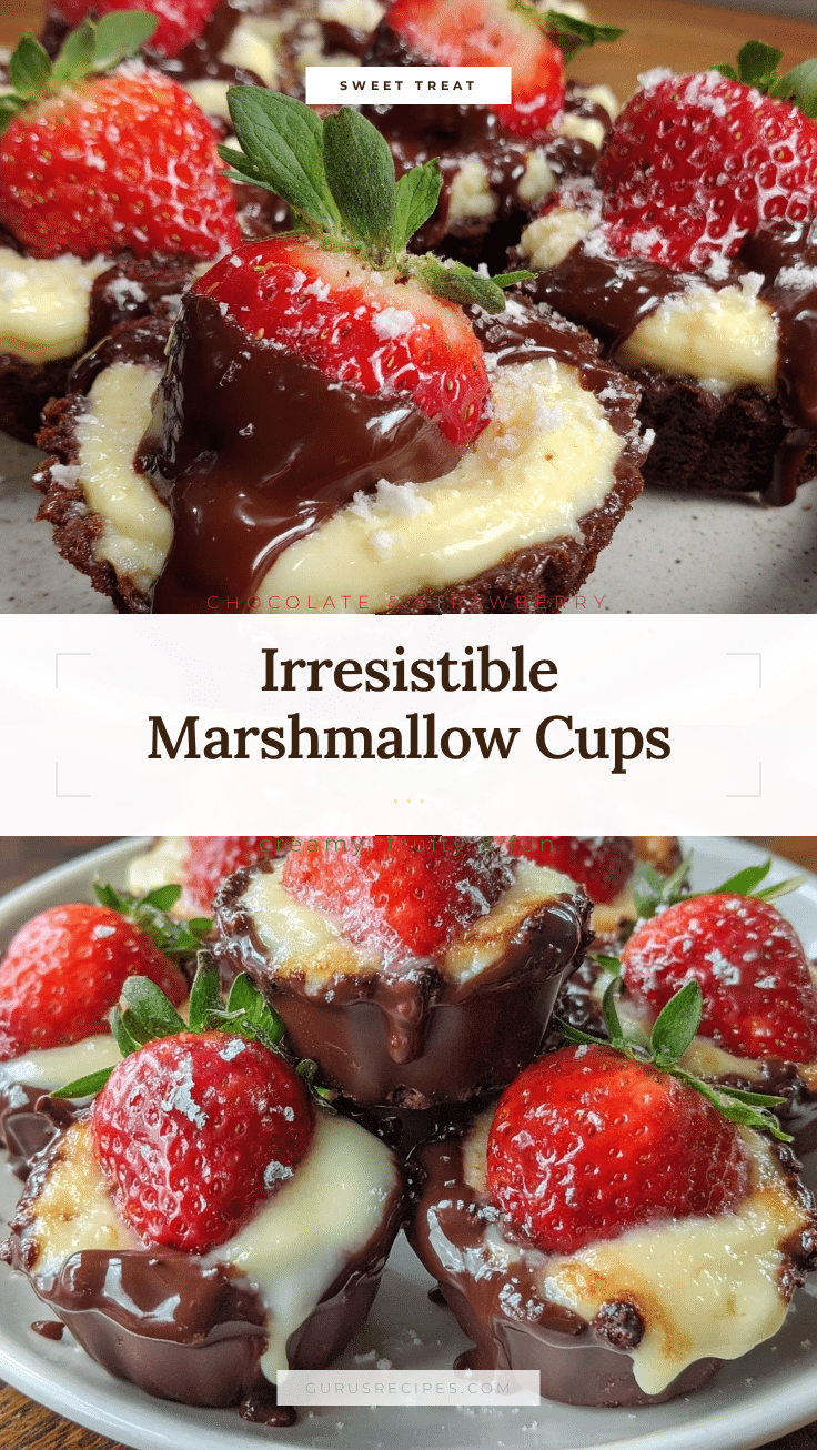 chocolate-dipped strawberry marshmallow cups recipe