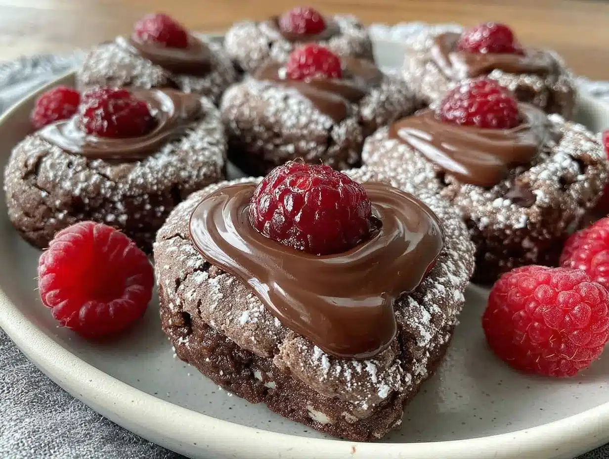 chocolate raspberry cookies preparation steps