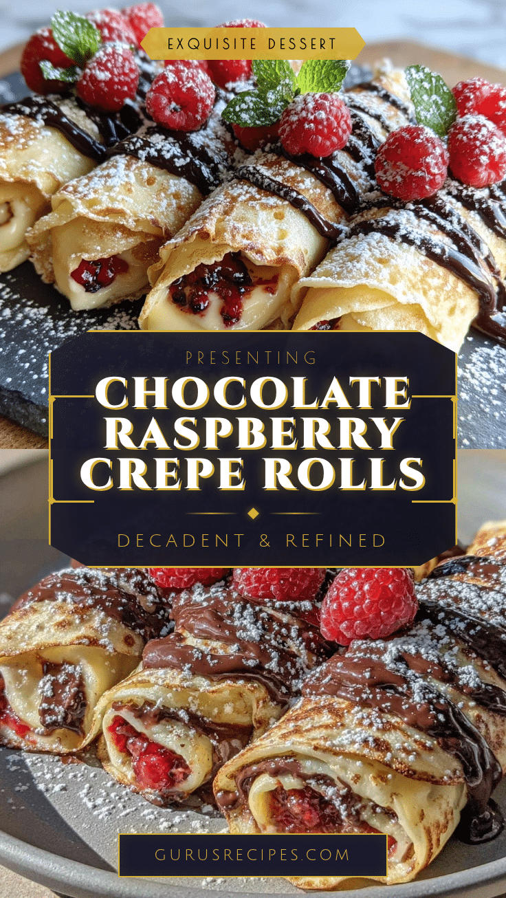 Chocolate Raspberry Crepe Rolls recipe