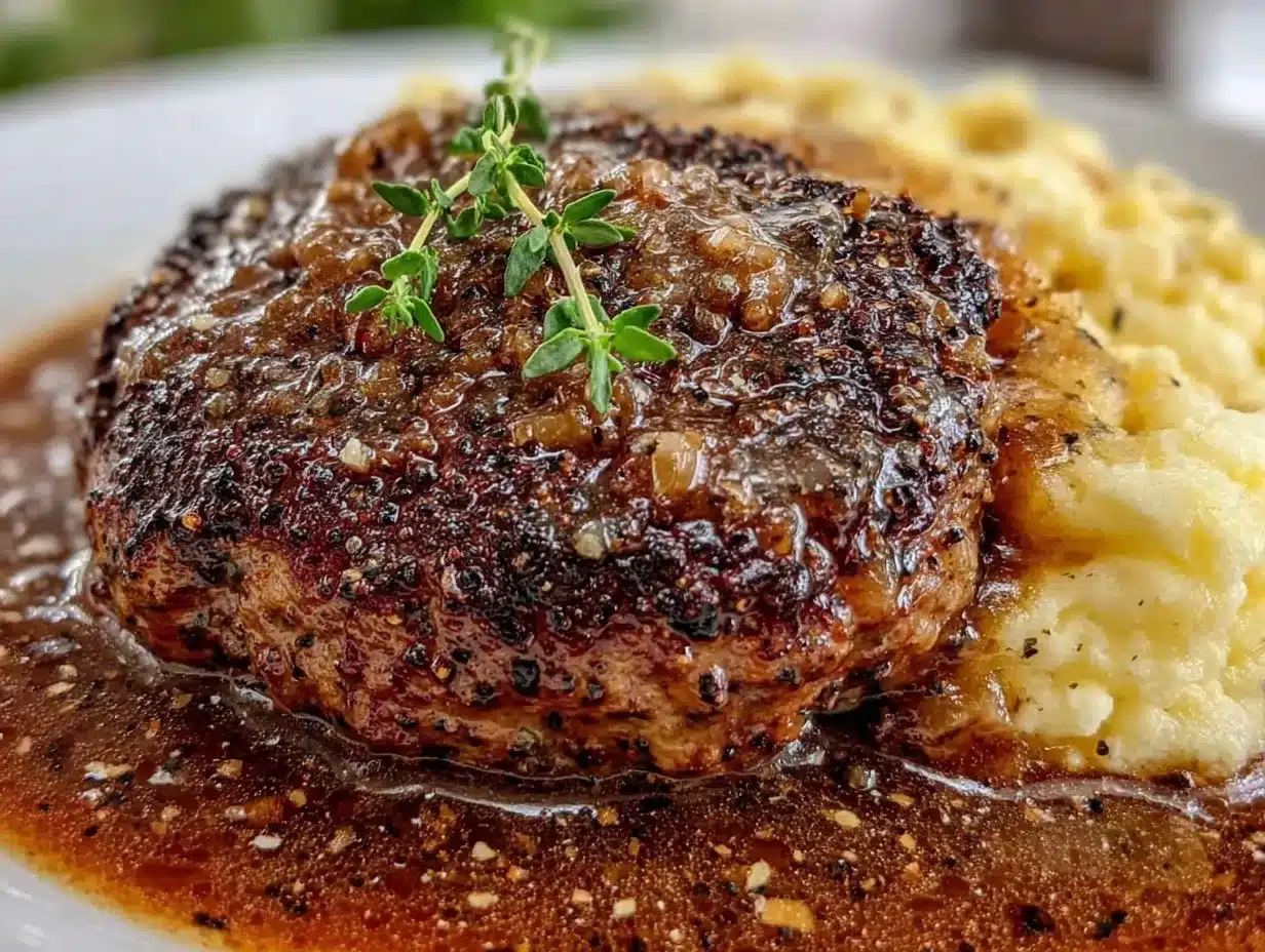 Cozy Salisbury steak recipe preparation steps