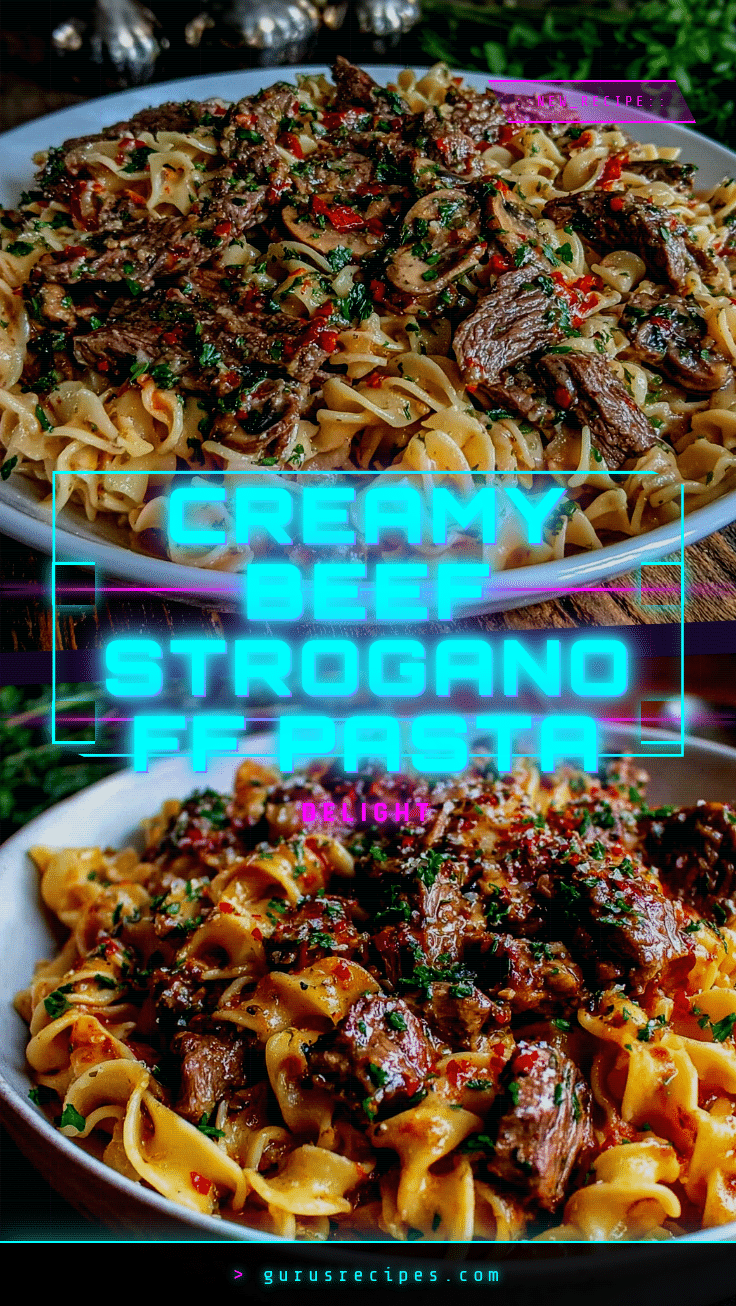 creamy beef stroganoff pasta recipe