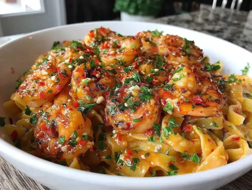 creamy cajun shrimp pasta - featured image