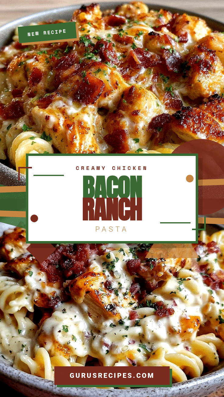 creamy chicken bacon ranch pasta recipe
