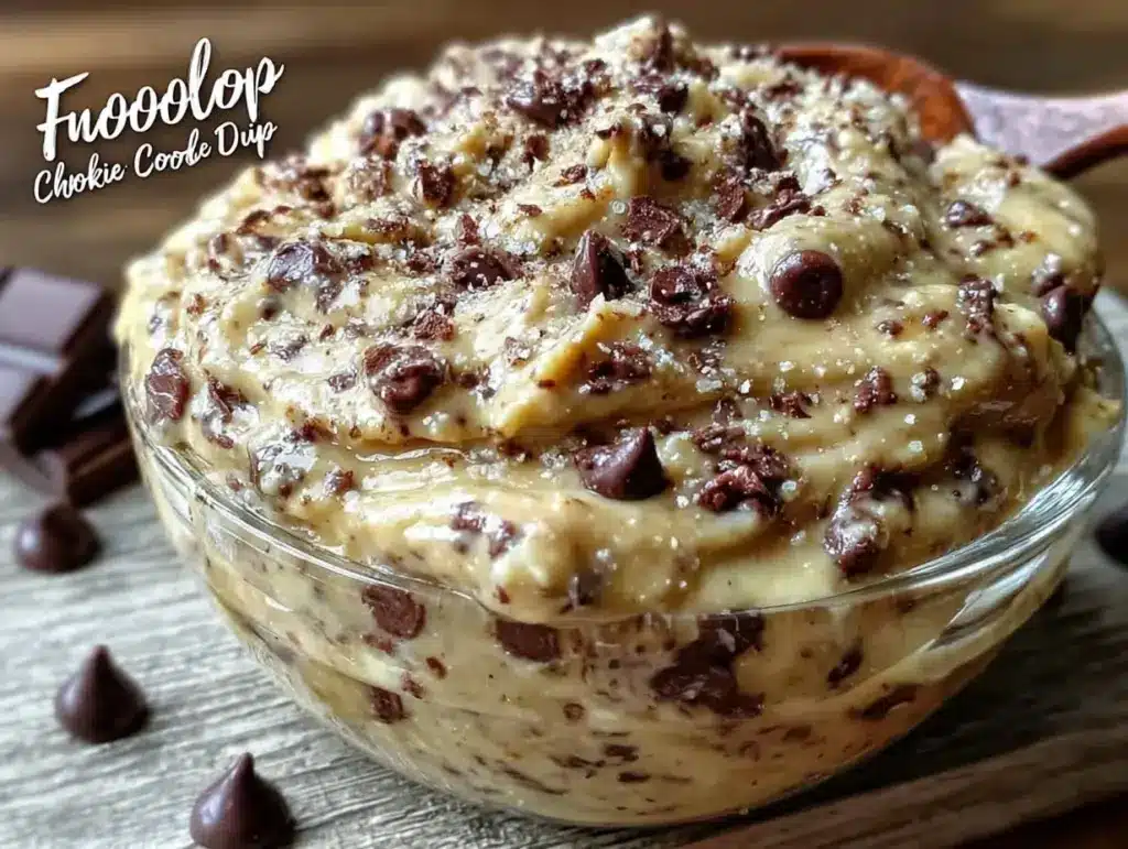 creamy chocolate chip cookie dough dip - featured image