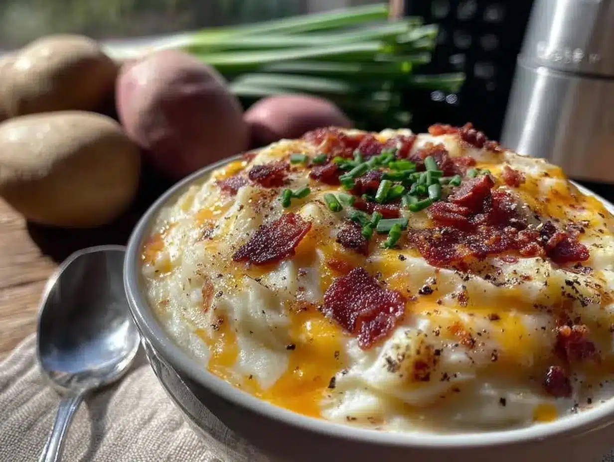 creamy crockpot loaded baked potato soup preparation steps
