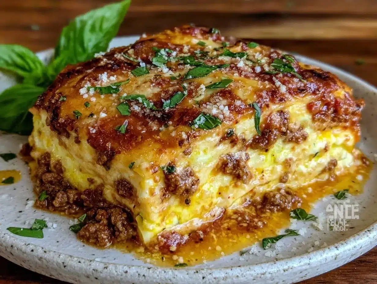 creamy low carb zucchini lasagna preparation steps