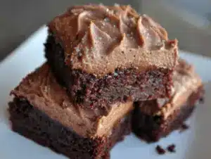 creamy mocha brownies with cream cheese frosting - featured image