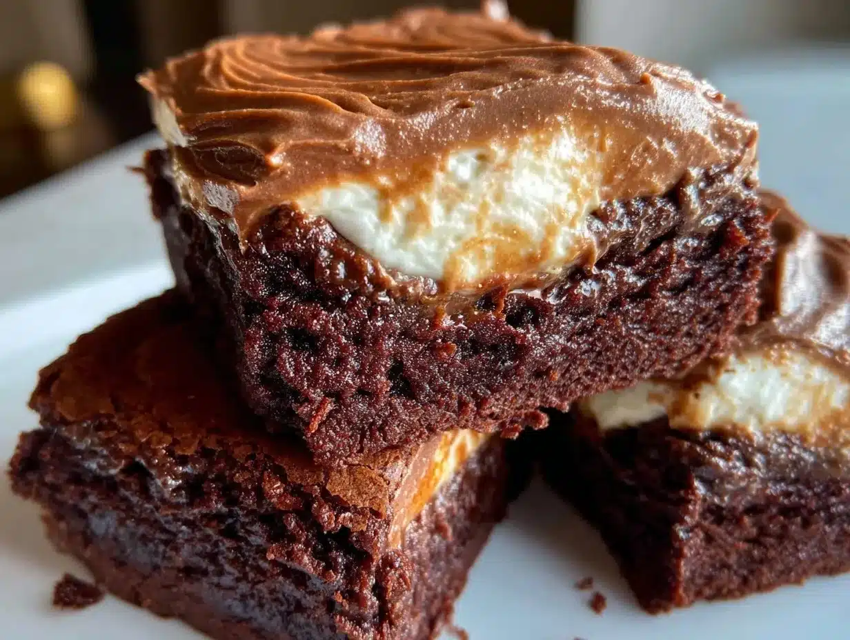 creamy mocha brownies with cream cheese frosting preparation steps