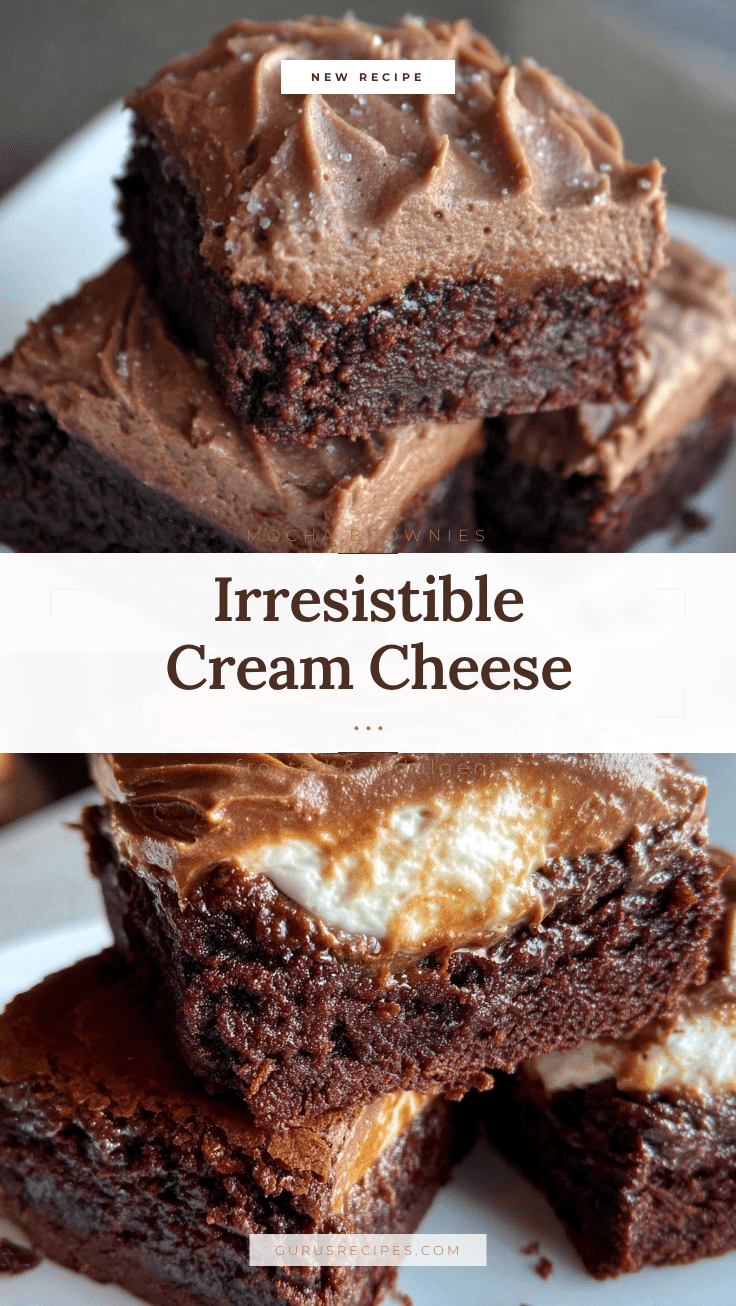 creamy mocha brownies with cream cheese frosting recipe